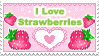 stamp: i love strawberries
